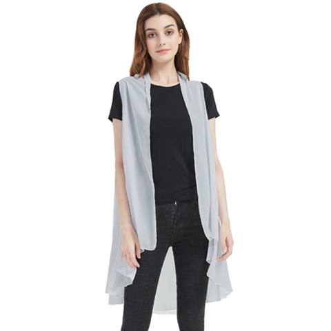 Platinum	 - 	sleeveless Chiffon Waistcoat Shirt by ColorfulWomensWear