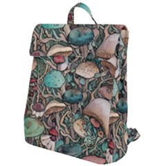 Tiny Forest Mushrooms Flap Top Backpack by GardenOfOphir