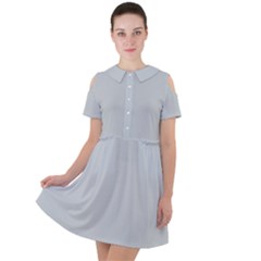 Glacier Grey	 - 	short Sleeve Shoulder Cut Out Dress by ColorfulDresses