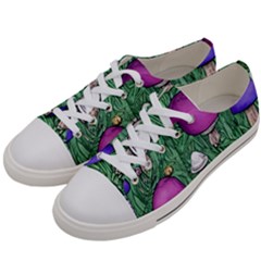 Woodsy Pottery Forest Mushroom Foraging Women s Low Top Canvas Sneakers by GardenOfOphir