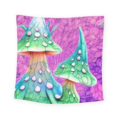 Garden Mushroom Foraging Square Tapestry (small) by GardenOfOphir