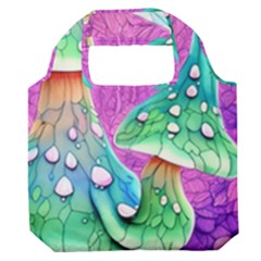 Garden Mushroom Foraging Premium Foldable Grocery Recycle Bag by GardenOfOphir