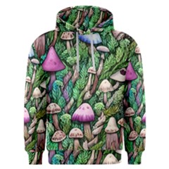 Mushrooms In The Woods Men s Overhead Hoodie by GardenOfOphir