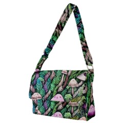 Mushrooms In The Woods Full Print Messenger Bag (m) by GardenOfOphir