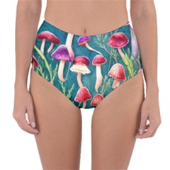 Forest Mushroom Reversible High-waist Bikini Bottoms by GardenOfOphir