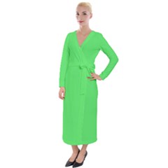 Stoplight Go Green	 - 	Velvet Maxi Wrap Dress