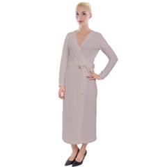 Silver Pink	 - 	velvet Maxi Wrap Dress by ColorfulDresses