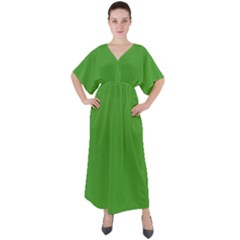 Spring Green	 - 	v-neck Boho Style Maxi Dress