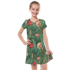 Fairycore Mushroom Kids  Cross Web Dress by GardenOfOphir