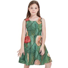 Fairycore Mushroom Kids  Skater Dress by GardenOfOphir