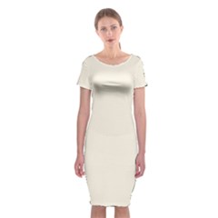 Cosmic Latte	 - 	classic Short Sleeve Midi Dress by ColorfulDresses