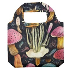 Natural Mushroom Premium Foldable Grocery Recycle Bag by GardenOfOphir