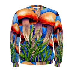 Garden Mushrooms In A Flowery Craft Men s Sweatshirt by GardenOfOphir