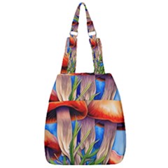 Garden Mushrooms In A Flowery Craft Center Zip Backpack by GardenOfOphir