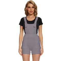 Metallic Rocket Grey	 - 	short Overalls by ColorfulWomensWear