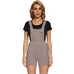 Stucco Brown	 - 	short Overalls by ColorfulWomensWear