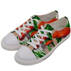 Fairycore Forest Mushroom Men s Low Top Canvas Sneakers by GardenOfOphir