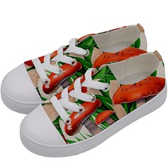 Fairycore Forest Mushroom Kids  Low Top Canvas Sneakers by GardenOfOphir