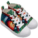 Enchanted Forest Mushroom Kids  Mid-Top Canvas Sneakers View3