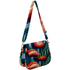 Enchanted Forest Mushroom Saddle Handbag by GardenOfOphir