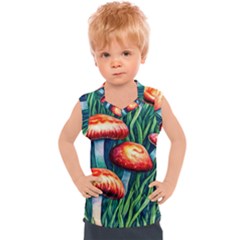 Enchanted Forest Mushroom Kids  Sport Tank Top