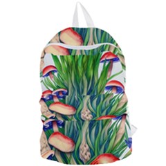 Vintage Mushroom Foldable Lightweight Backpack by GardenOfOphir