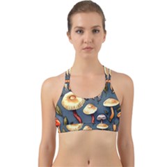 Forest Mushrooms Back Web Sports Bra