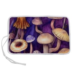 Whimsical Forest Mushroom Pen Storage Case (m) by GardenOfOphir