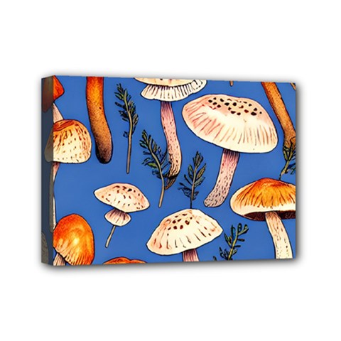 Tiny And Delicate Animal Crossing Mushrooms Mini Canvas 7  X 5  (stretched) by GardenOfOphir