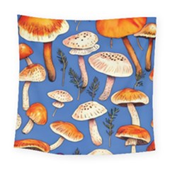 Tiny And Delicate Animal Crossing Mushrooms Square Tapestry (large) by GardenOfOphir