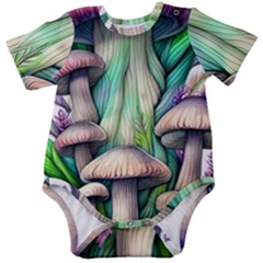 Woodsy Mushroom Baby Short Sleeve Bodysuit by GardenOfOphir