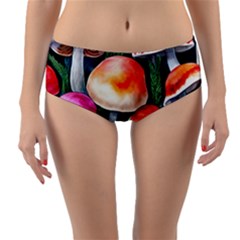 Goblincore Mushroom Reversible Mid-waist Bikini Bottoms by GardenOfOphir