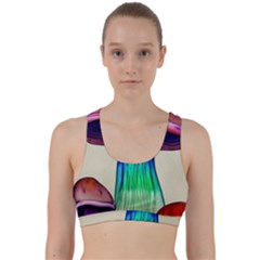 Tiny Mushroom Back Weave Sports Bra by GardenOfOphir