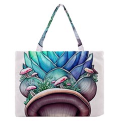 Mushrooms Nature s Little Wonders Zipper Medium Tote Bag