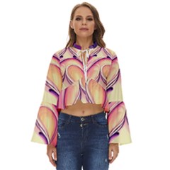 Forest Mushroom Boho Long Bell Sleeve Top