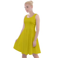 Corn Yellow	 - 	knee Length Skater Dress