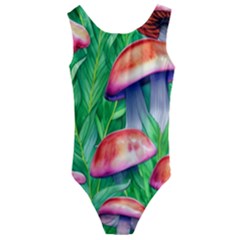 A Forest Fantasy Kids  Cut-out Back One Piece Swimsuit by GardenOfOphir