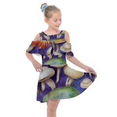 A Fantasy Kids  Shoulder Cutout Chiffon Dress by GardenOfOphir