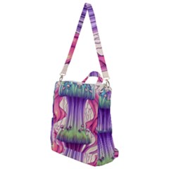 Foresty Mushrooms Crossbody Backpack by GardenOfOphir