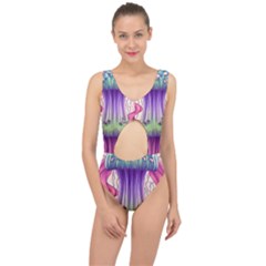 Foresty Mushrooms Center Cut Out Swimsuit by GardenOfOphir