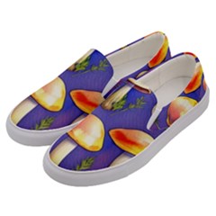 Farmcore Mushrooms Men s Canvas Slip Ons by GardenOfOphir