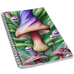 Tiny Mushroom Forest Antique 5 5  X 8 5  Notebook by GardenOfOphir