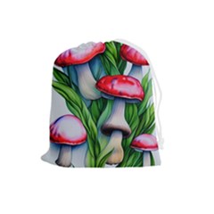 Woods Mushroom Forest Academia Core Drawstring Pouch (large) by GardenOfOphir