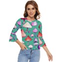 Goblin Mushroom Forest Boho Witchy Bell Sleeve Top View1