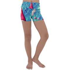 Mushroom Magic Kids  Lightweight Velour Yoga Shorts by GardenOfOphir