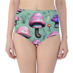 Boho Woods Mushroom Classic High-waist Bikini Bottoms