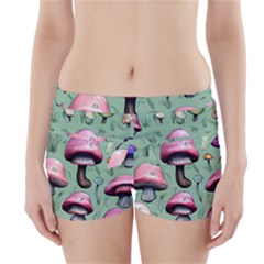 Boho Woods Mushroom Boyleg Bikini Wrap Bottoms by GardenOfOphir