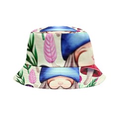 Tiny Mushroom Forest Scene Inside Out Bucket Hat by GardenOfOphir