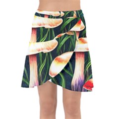 Mushroom Fairy Garden Wrap Front Skirt by GardenOfOphir