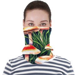 Mushroom Fairy Garden Face Seamless Bandana (adult) by GardenOfOphir